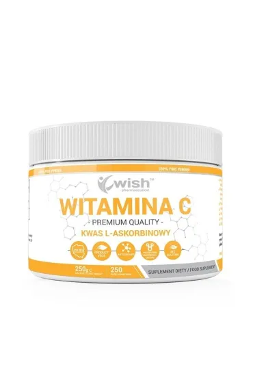 Wish Pharmaceutical Witamina C Kwas L-Askorbinowy 1000mg suplement diety 250 g