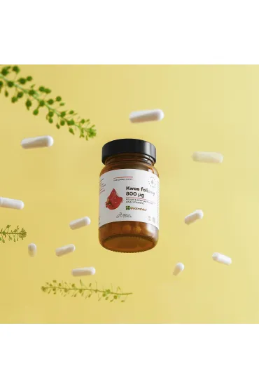 Aura Herbals Kwas foliowy 800 μg, Quatrefolic® Suplement diety 60 kaps.