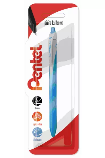 Pentel Pi�ro kulkowe EnerGel BL437 b��kitny 0.7mm