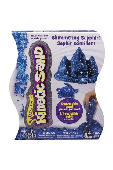 Kinetic Sand. Po�yskuj�cy piasek 454g niebieski * Spin Master