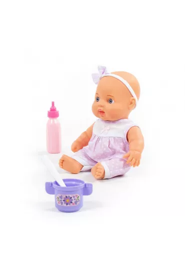 Polesie 78285 Lalka �wietny bobas 24cm + zestaw do karmienia 3 elementy, pude�ko