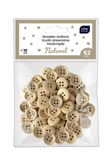 Interdruk Guziki naturalne 62 szt