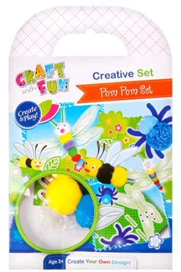 Craft with Fun Zestaw kreatywny Pompon Zwierzak *