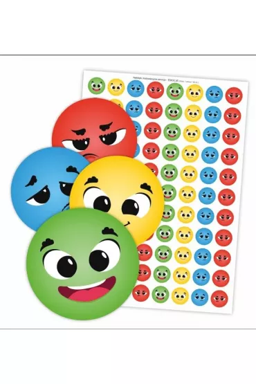 LearnHow Naklejki motywacyjne - Kolorowe emocje 88 szt.