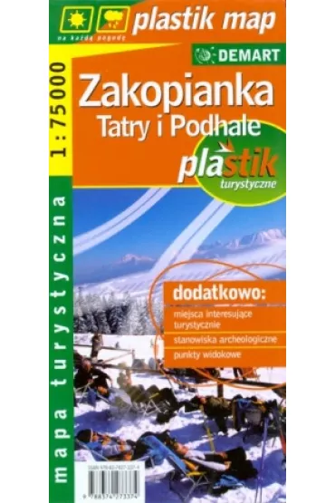 Zakopianka tatry mapa laminowana