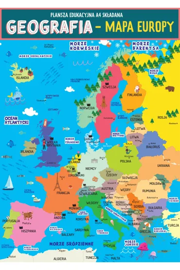 Henry Karta edukacyjna Geografia Mapa Europy