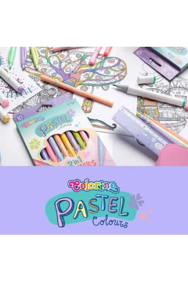 Patio Flamastry dwustronne Pastel 10 szt.