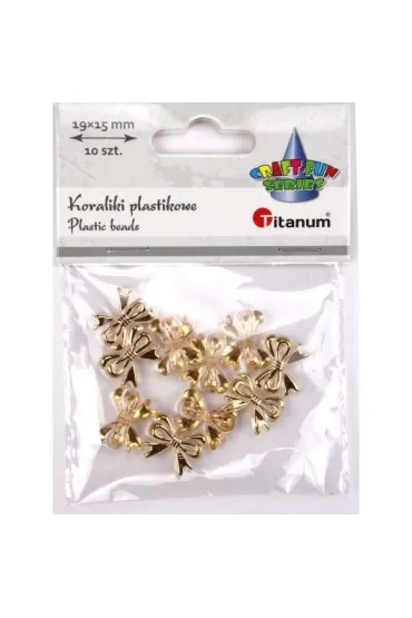 Titanum Koraliki plastikowe kokardki 5mm 10 szt.