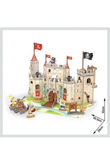 Puzzle 183 el. 3D Zamek pirat�w Cubic Fun