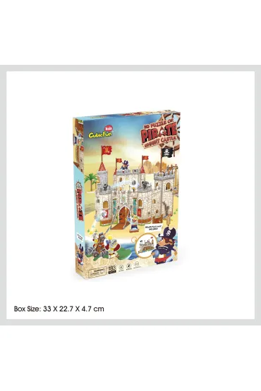 Puzzle 183 el. 3D Zamek pirat�w Cubic Fun