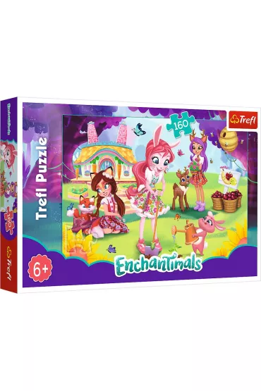 Puzzle 160 el. Bree, Danessa i Felicyty w ogrodzie. Enchantimals Trefl