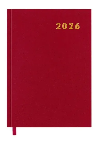 Easy Stationery Kalendarz ksi��kowy 2026 A5 czerwony EASY