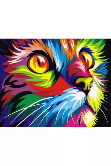 Twoje Hobby Malowanie po numerach - T�czowy kot 40x50cm