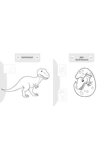 Malowanie-doklejanie. Dinozaury
