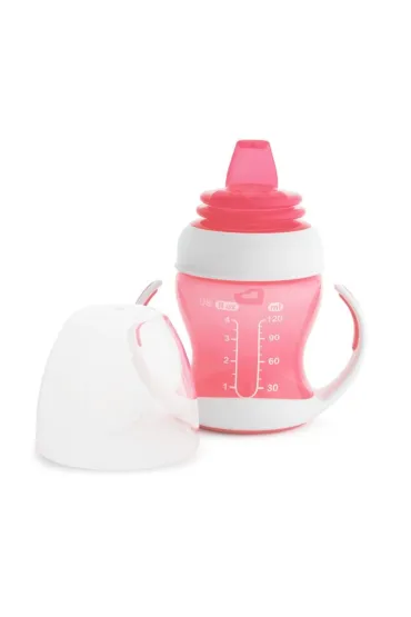 Kubek z mi�kkim ustnikiem i uchwytami Munchkin 118ml r�owy