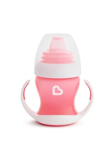 Kubek z mi�kkim ustnikiem i uchwytami Munchkin 118ml r�owy