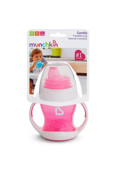 Kubek z mi�kkim ustnikiem i uchwytami Munchkin 118ml r�owy
