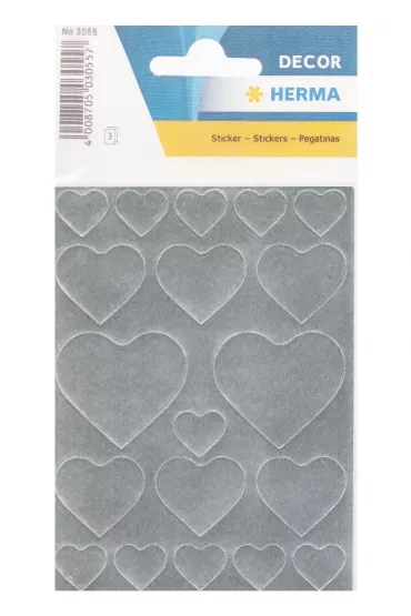 Herma Naklejka Decor srebrne serca