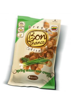 Bon Chance Chrupice chipsy chlebowe mietana + szczypiorek 120 g