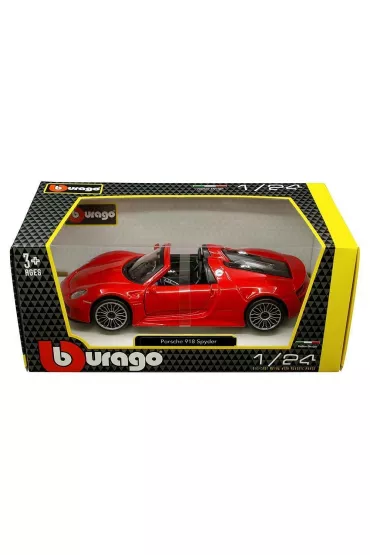 Bburago model porsche 918 spyder red 1:24