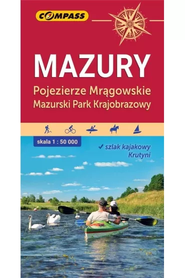 Mapa turystyczna Mazury. Pojezierze Mr�gowskie 1:50 000