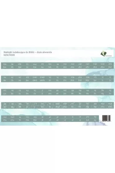 Naklejki indeksuj�ce do Biblii - du�e akwarela