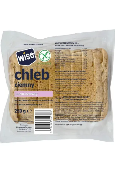 Wiso Chleb ciemny krojony bezglutenowy 250 g