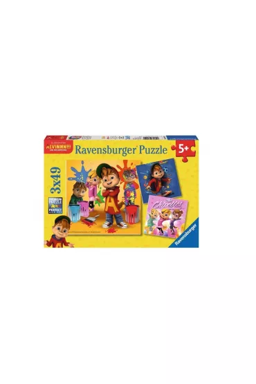 Puzzle 3x49 el. Alvin i wiewi�rki 080441 Ravensburger