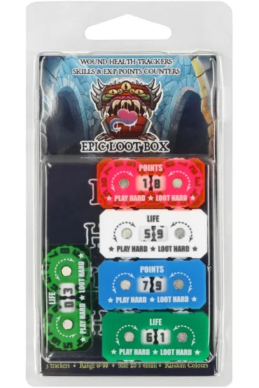 Epic Loot Box Trackers Counters Range 0-99 20x41mm Random Colour
