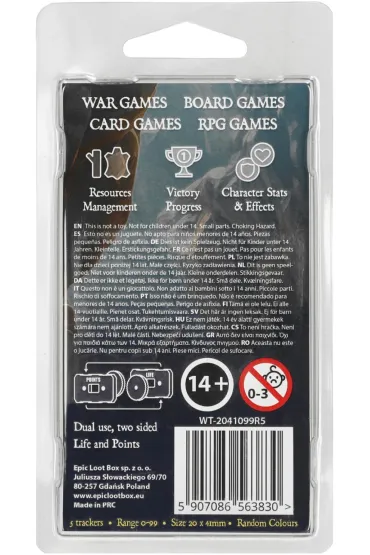 Epic Loot Box Trackers Counters Range 0-99 20x41mm Random Colour