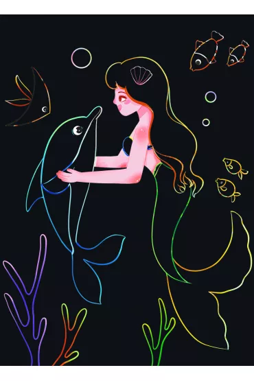 Twoje Hobby Mermaid. Magiczna zdrapka - wydrapywanka 21.0 x 29.8 cm