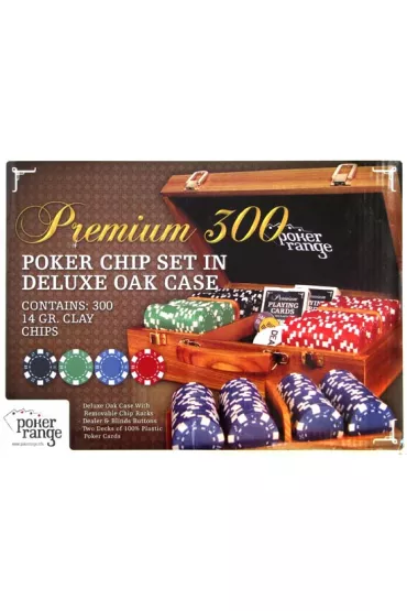 �etony pokerowe Premium Drewno 300 szt. 14g