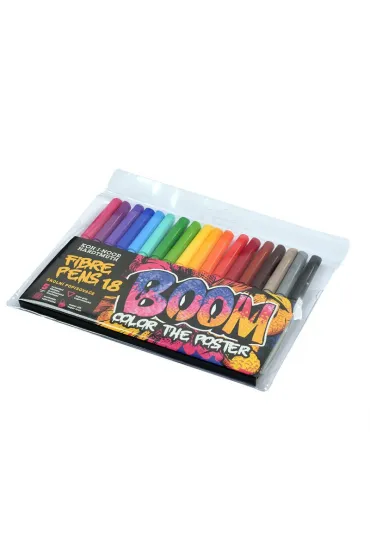 Pisaki 18 kolor�w zmywalne Boom  etui KOH-I-NOOR 1022AH/7TE