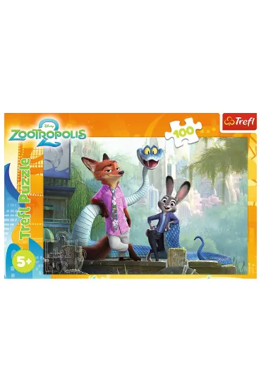 Puzzle 100 el. Tajemnice Zootopii Trefl