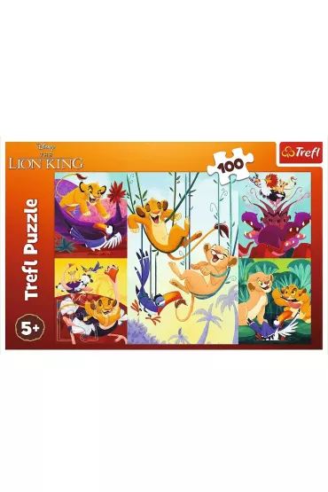 Puzzle 100 el. Dzielny Kr�l Lew Trefl