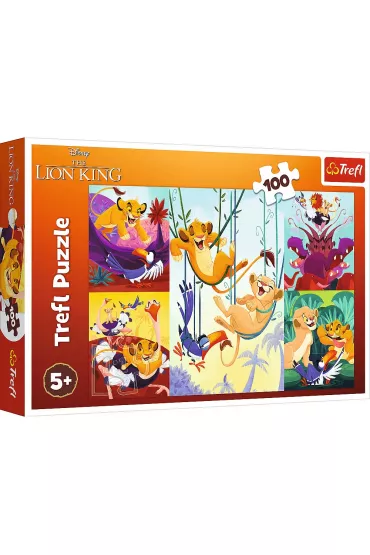 Puzzle 100 el. Dzielny Kr�l Lew Trefl