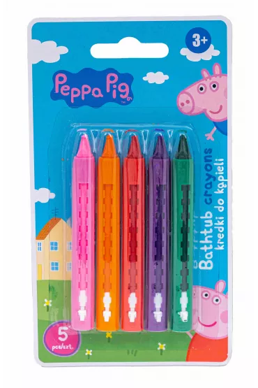 Kredki �wiecowe do k�pieli 5kol �winka Peppa ASTRA 5 szt.