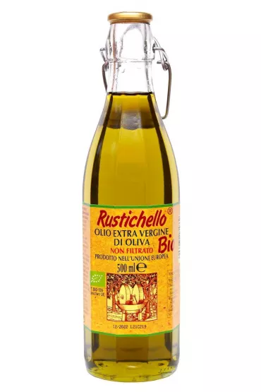 Rustichello Oliwa z oliwek extra virgin niefiltrowana 500 ml Bio