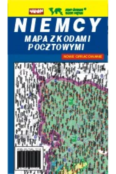 Niemcy 1:1 000 000 mapa z kodami pocztowymi