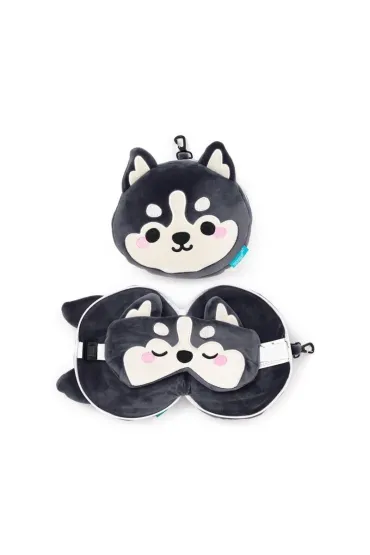 Puckator Poduszka podr�na i maska na oczy Pies Husky