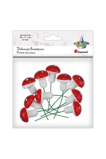 Titanum Muchomory styropianowe 30x35mm 10 szt.