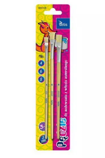 Tetis P�dzle p�askie (4,6,8) KE014-AS 3 szt.