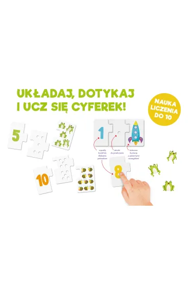 Puzzle sensoryczne. Cyferki. Kapitan Nauka Edgard