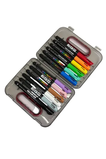 M&G Marker akrylowy Mocalo p�dzelkowy, 12 kolor�w