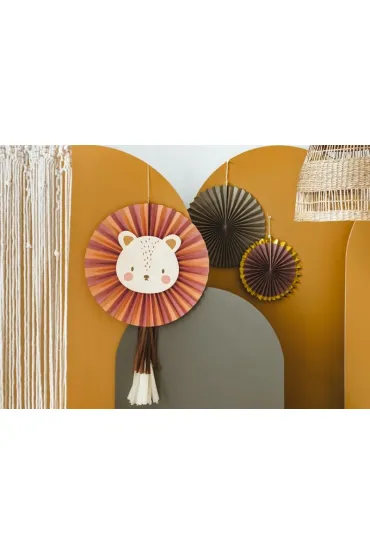 PartyDeco Rozety dekoracyjne Lew 26-43 cm 3 szt.