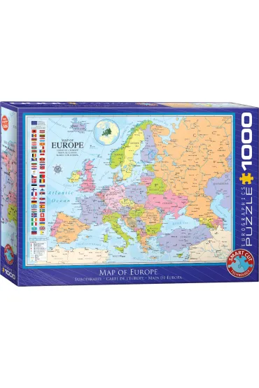 Puzzle 1000 el. Mapa Europy Eurographics