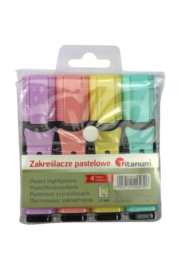 Titanum Zakre�lacze pastelowe 4 szt.
