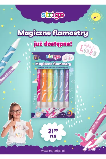 Strigo Flamastry Lenka magiczne 6 szt.