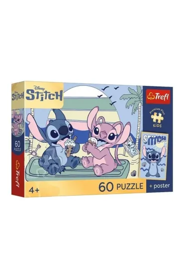 Puzzle 60el Premium Zabawa ze Stitchem TREFL 17430