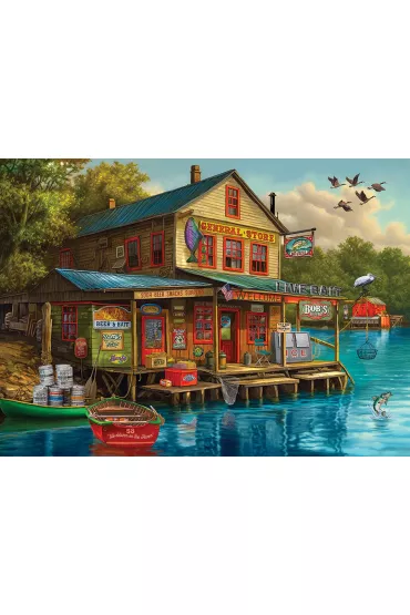 Puzzle 1000 el. Sklep na wodzie Cobble Hill - Bigelow Illustrations